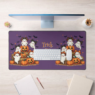 Alfrombrillas De Escritorio Dulces Fantasmas de Halloween con Lazos Coquette y