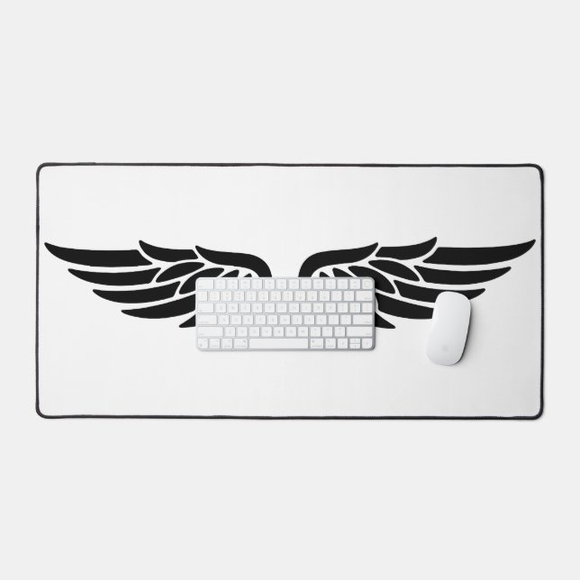 Alfrombrillas De Escritorio Eagle wing black&white theme desk mat  (Teclado y ratón)