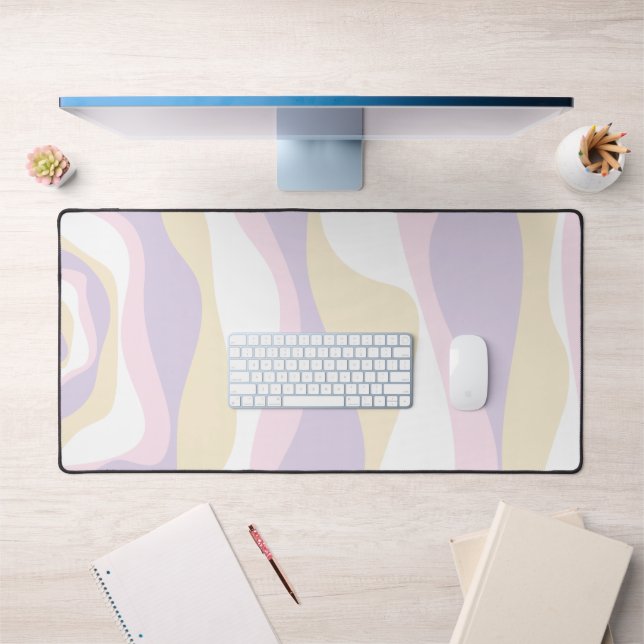 Alfrombrillas De Escritorio Ebb y Flow 4 - Rosa Pastel, Amarillo y Púrpura (Oficina 1)