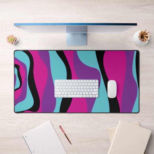 Alfrombrillas De Escritorio Ebb y Flow 4 - Rosa, Púrpura, Azul y Negro (Oficina 1)