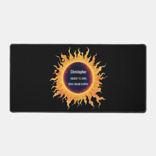 Alfrombrillas De Escritorio Eclipse Total de Sol Acuarela en Negrita 2026 Nomb