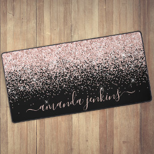 Alfrombrillas De Escritorio Efecto de brillo dorado rosa personalizado
