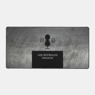 Alfrombrillas De Escritorio Efecto Metalizado cratado, Podcaster, Podcast