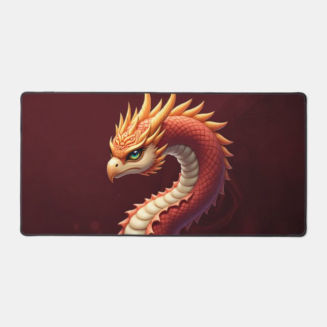 Alfrombrillas De Escritorio El dragón serpiente dorado.  (Anverso)