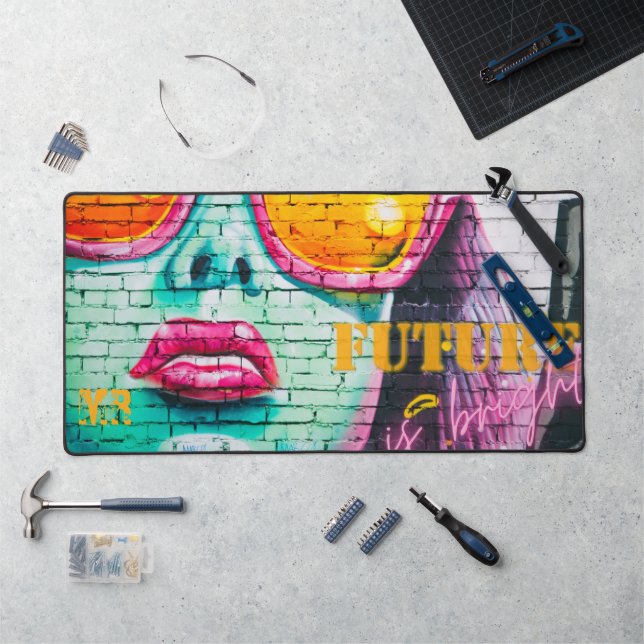 Alfrombrillas De Escritorio El futuro del graffiti es un luminoso monograma de (Puesto de trabajo)