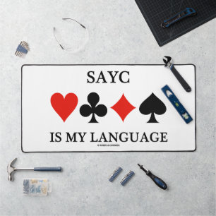 Alfrombrillas De Escritorio El SAYC es mi lenguaje Cuatro tarjetas se adapta a