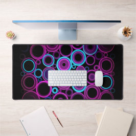 Alfrombrillas De Escritorio Electric Neon Synthwave Matriz Circular Gamer Trab