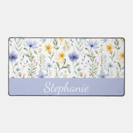 Alfrombrillas De Escritorio Elegant Blue Purple Watercolor Wildflower 