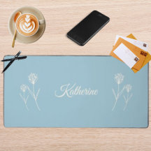 Elegant Dusty Blue Simple Flower Sports