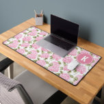 Alfrombrillas De Escritorio Elegant Pink Hydragea Flowers Pattern Monogram<br><div class="desc">Transform your workspace with the Elegant Pink Hydrangea Flowers Pattern Monogram Desk Mat. Featuring a stunning pink hydrangea design paired with a personalized monogram, this desk mat brings a touch of sophistication and beauty to any desk. Its large surface provides ample space for your keyboard, mouse, and other essentials, while...</div>