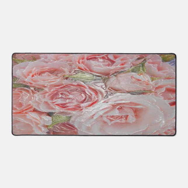 Alfrombrillas De Escritorio Elegant Pink Roses - Desk Mat (Anverso)