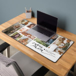 Alfrombrillas De Escritorio Elegant Super Mom 9 Photo Collage<br><div class="desc">Celebrate a special mom with this personalized black and white desk mat, designed to be both stylish and sentimental. Featuring a 9-photo collage of her children, it’s a lovely way to keep cherished memories close while adding a modern touch to her workspace. The design includes a sleek “Super Mom” script,...</div>