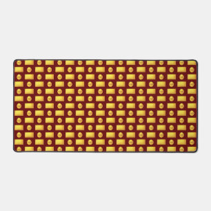 Alfrombrillas De Escritorio Elegante abstracto dorado y granate