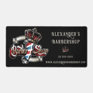 Alfrombrillas De Escritorio Elegante alfombra de barbería personalizada
