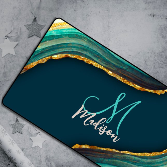 Alfrombrillas De Escritorio Elegante arte de mármol verde esmeralda faux gold (Subido por el creador)