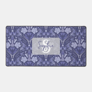 Alfrombrillas De Escritorio Elegante damasco monocromo morado personalizado
