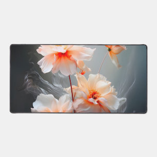 Alfrombrillas De Escritorio Elegante Flor de Blush Abstracto Flujo Brumoso