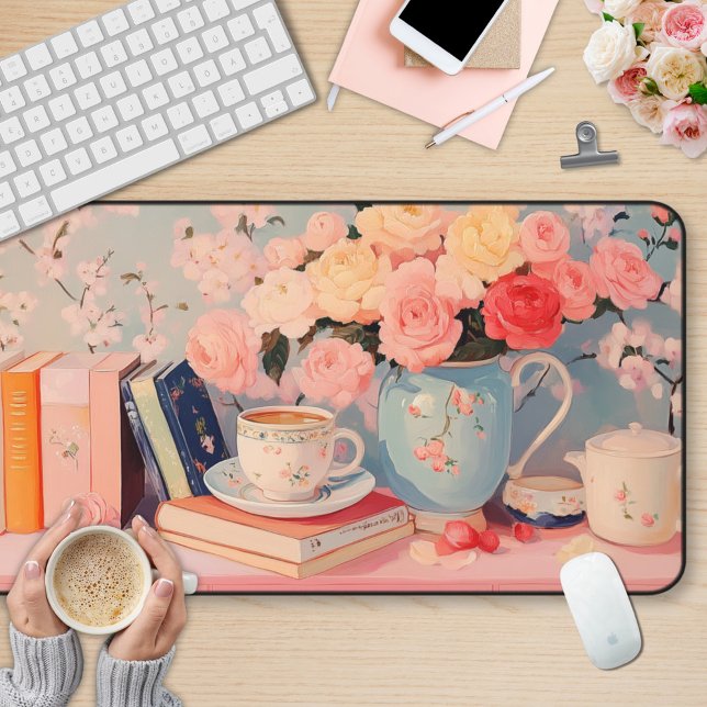 Alfrombrillas De Escritorio Elegante Floral Girly Bookish (Subido por el creador)