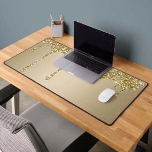 Alfrombrillas De Escritorio Elegante fusión de oro Purpurinoso Glam