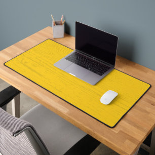 Alfrombrillas De Escritorio Elegante grano de madera amarillo mostaza