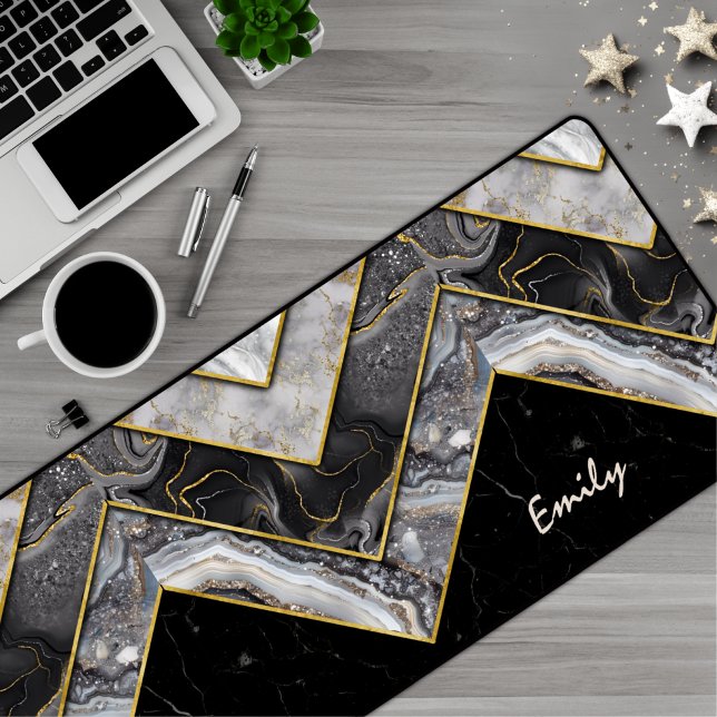 Alfrombrillas De Escritorio Elegante gris negro único geométrico (Subido por el creador)