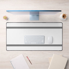 Alfrombrillas De Escritorio Elegante Guay Blanco Top Base Bandas de borde gris