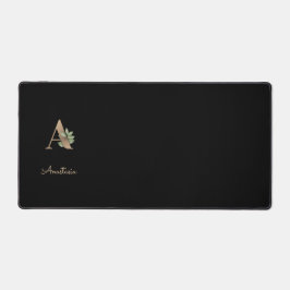 Alfrombrillas De Escritorio Elegante letra botánica de monograma A