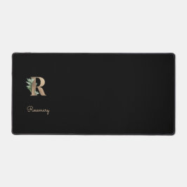 Alfrombrillas De Escritorio Elegante letra botánica monograma R