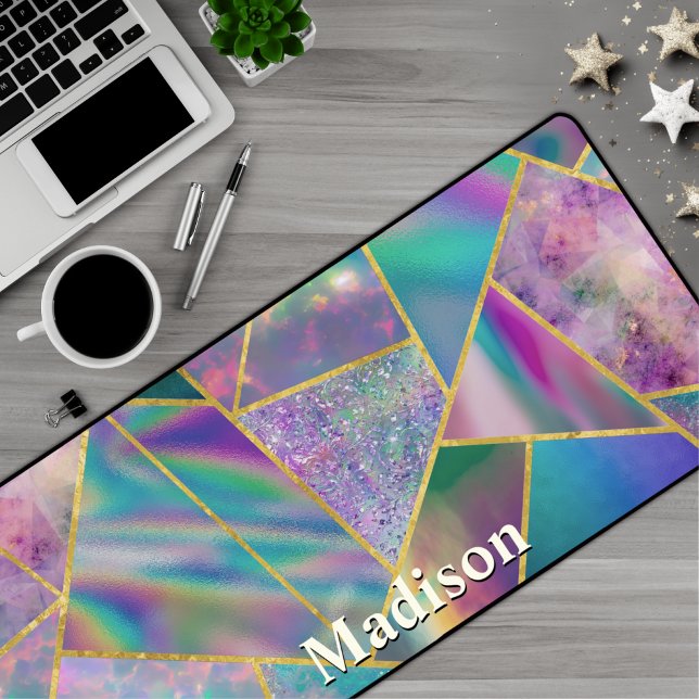 Alfrombrillas De Escritorio Elegante moda holográfica en oro falso (Subido por el creador)