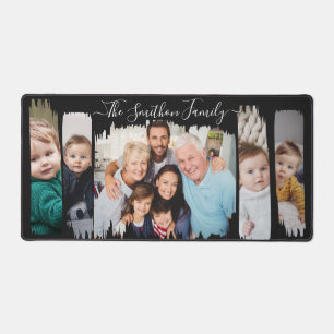 Alfrombrillas De Escritorio Elegante moderno Añadir 5 fotos y nombre familiar 