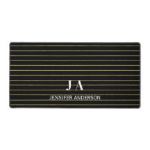 Elegante Monogramed Gold lines Desk Mat