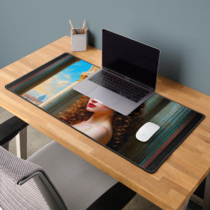 Alfrombrillas De Escritorio Elegante mujer renacentista con vestido verde