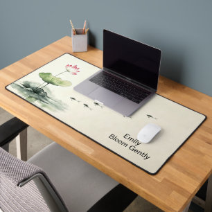 Alfrombrillas De Escritorio Elegante Personalizado Simple Moderno Loto Pez Gra
