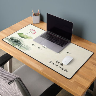 Alfrombrillas De Escritorio Elegante Personalizado Simple Moderno Loto Pez Gra