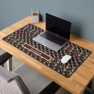 Alfrombrillas De Escritorio Elegante Personalizar de acuarela de flores
