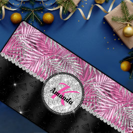 Alfrombrillas De Escritorio Elegante purpurina de color rosa y color rosa con 