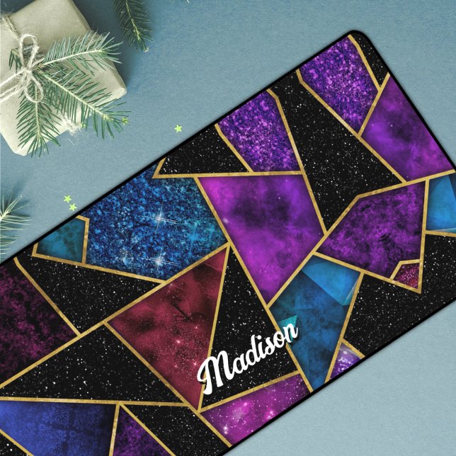 Alfrombrillas De Escritorio Elegante rojo violeta giratorio geométrico (Subido por el creador)