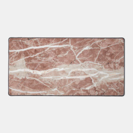 Alfrombrillas De Escritorio Elegante Rosa Profundo y Mármol Blanco