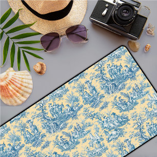 Alfrombrillas De Escritorio Elegante toile verde azulado amarillo vintage de j