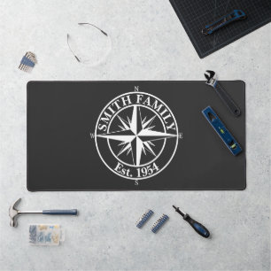 Alfrombrillas De Escritorio Emblema personalizable de monograma de estrella de