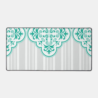 Alfrombrillas De Escritorio Emerald Green Classy Stripes Damask