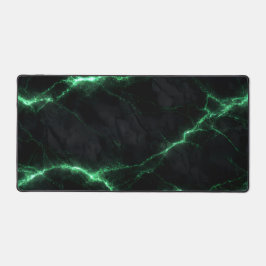 Alfrombrillas De Escritorio Emerald Green Lightning Marble Mouse Pad