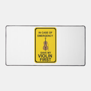 Alfrombrillas De Escritorio En funda de emergencia salve primero mi violín