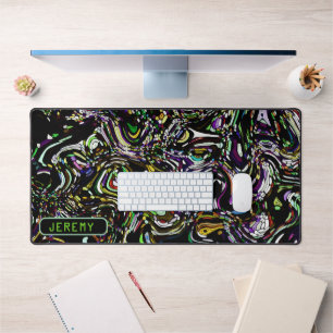 Alfrombrillas De Escritorio Energía hipnótica de Swirl en la alfombra verde