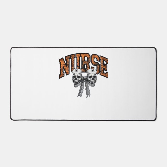 Alfrombrillas De Escritorio Enfermera de Halloween Coquette Bow camiseta clási (Anverso)