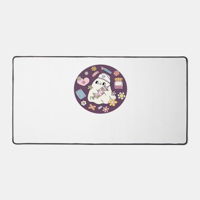 Alfrombrillas De Escritorio Enfermera de Halloween sobredimensionada camiseta (Anverso)