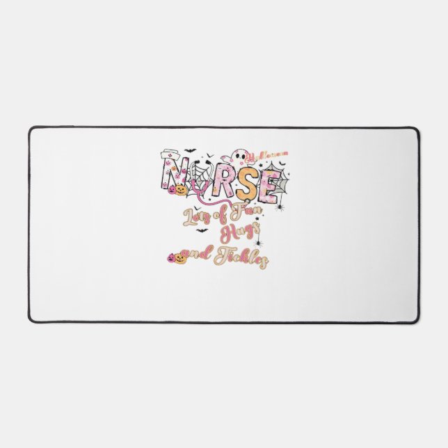 Alfrombrillas De Escritorio Enfermera pediátrica Diversión Halloween Diseño Es (Anverso)