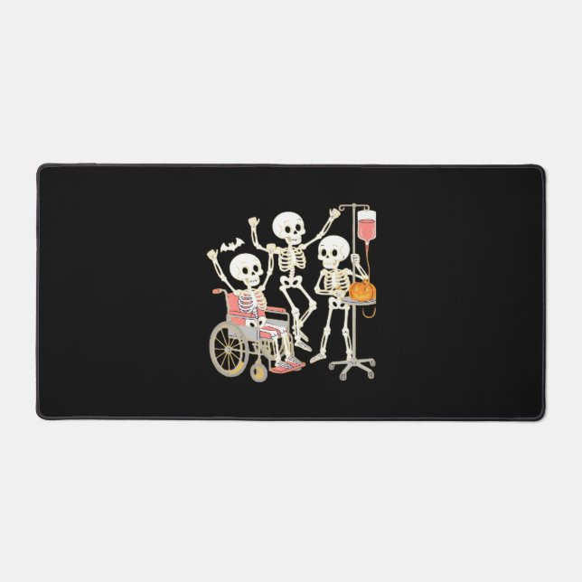 Alfrombrillas De Escritorio Enfermera Skeleton Funny Halloween Healthcare Esse (Anverso)