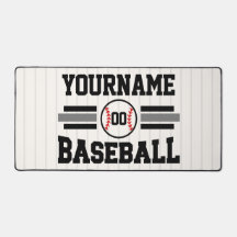 Equipo de NOMBRE del jugador de béisbol retro pers