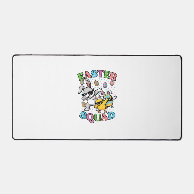 Alfrombrillas De Escritorio Equipo de Pascua Conejo Huevo Pollo Dab Tripulació (Anverso)